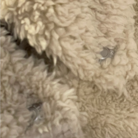 FREE PEOPLE WE THE FREE So Cozy Slouchy Moto Teddy Jacket Beige - Picture 6 of 16